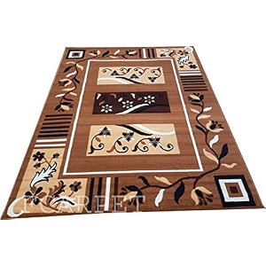 modern rectangular carpet golden acrylic 7 x 10 feet