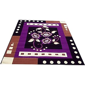modern rectangular carpet velvet touch 150x200 cm5x7 feet purple b