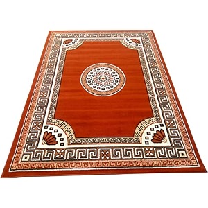 modern rectangular carpet velvet touch 150x200 cm5x7 feet rust b