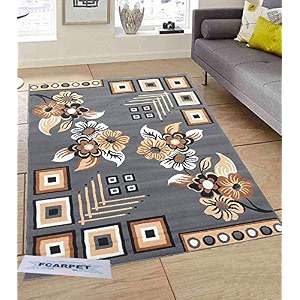 modern rectangular carpet velvet touch 150x200 cm5x7 feet grey ae