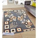 Modern Rectangular Carpet Velvet Touch 150X200 Cm(5X7 Feet) Grey Ae
