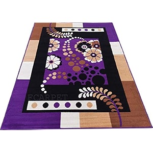 modern rectangular carpet velvet touch 60x 80 feet purple a