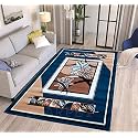 Modern Carpet Velvet Touch 6.0X 8.0 Feet Teal Blue A