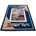 Modern Carpet Velvet Touch 7.0X 10.0 Feet Teal Blue A