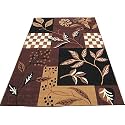 Modern Carpets for Hall and Living Room Velvet Touch with Fantastic Quality 245x335 CM(8x11 FEET) Brown Color