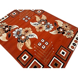 modern rectangular carpet velvet touch 150x200 cm5x7 feet rust a