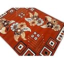 Modern Rectangular Carpet Velvet Touch 150X200 Cm(5X7 Feet) Rust A
