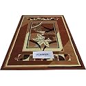 Most Popular Rectangular Hall Carpet Fine Wool with Soft Touch 8X11 Feet Gold Multi