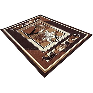 most popular rectangular hall carpet fine wool with soft touch 8x11 feet brown multi
