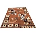 Most Prefer Rectangular Carpet for Your Hall, Bedroom, Living Room &amp; Kitchen 5X7 Feet Gold Color