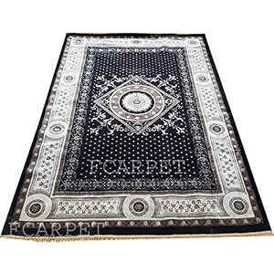 new innovation silk touch bedrooms carpet with fine quality 5 x 7 feet black multi