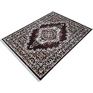 top design with velvet touch rectangular hall carpet 8 x 11 feet brown