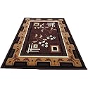 Velvet Touch Rectangular Carpet (6X8 Ft, Brown)