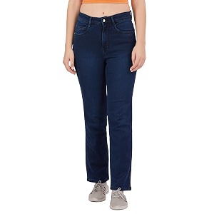 FCK-3 Stretchable Denim High Rise Straight Fit