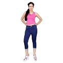 FCK-3 Stretchable Denim Solid Mid Waist Knee