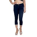 FCK-3 Stretchable Denim Solid Mid Waist Knee
