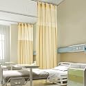 Fcosie 8ft Wide x 7ft Tall Hospital Curtain Divider for Room Separation Mesh Top Medical Exam Room Privacy Curtains with Flat Hooks Header Office Hospital Bed Cubicle Curtain, Orange, 1 Panel