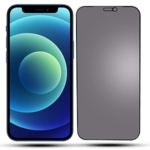 fcs privacy tempered glass super strong 067 mm thick edge-to-edge protector full glue real 9hx2 anti-spy glass screen protector for iphone 12 mini 5434 inch transparent