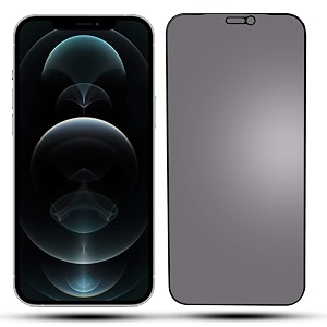 fcs privacy tempered glass super strong 067 mm thick edge to edge full glue real 9hx2 anti-spy glass screen protector for iphone 12 pro max 6734 inch