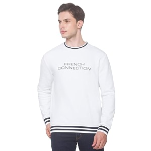 FCUK Printed Cotton Blend Regular Mens Sweatshirt