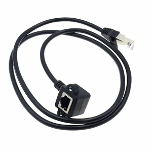  06 meter  rj45 mount cable upside angle 60 cm lengh rj45 extension cable downsode angle rj45 female side extension cable rj45 male to female extension cable with screw panel mount