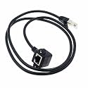 [ 0.6 Meter ] RJ45 Mount Cable, Upside Angle 60 CM Lengh RJ45 Extension Cable, Downsode angle RJ45 Female side extension Cable, RJ45 Male to Female Extension Cable with Screw Panel Mount