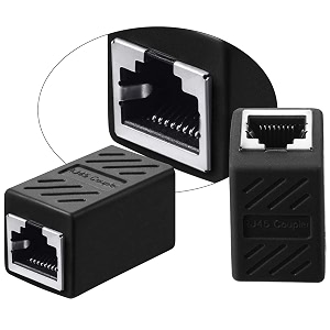  1 piece  rj45 ethernet lan joiner adapter - network connector ethernet socket 8p8c extender plug cable for cat5 cat5e cat6 cat7  lan cable adapter rj45 coupler powerline network adapter ethernet female to female joiner 