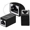 [ 1 Piece ] RJ45 Ethernet LAN Joiner Adapter - Network Connector Ethernet Socket 8P8C Extender Plug Cable for Cat5, Cat5e, Cat6, Cat7 ( LAN cable Adapter, RJ45 Coupler, Powerline Network Adapter, Ethernet Female to Female Joi