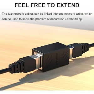  5 pieces  rj45 ethernet lan connecting adapter network connector ethernet socket 8p8c extender plug cable for cat5 cat5e cat6 cat7