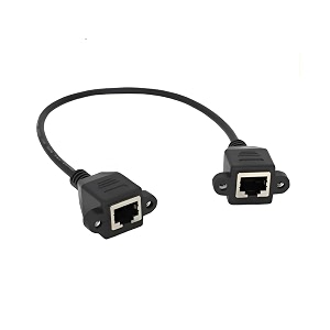  60 cm  rj45 ff mount cable ethernet extension cable rj45 female to female ethernet lan network extension cable rj45 female to female ethernet extension cable with panel mount