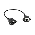 [ 60 CM ] RJ45 F/F Mount Cable, Ethernet Extension Cable, RJ45 Female to Female Ethernet LAN Network Extension Cable, RJ45 Female to Female Ethernet Extension Cable With Panel Mount
