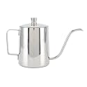 Fdit Pour Over Coffee Kettle, Stainless Steel Handheld Gooseneck Coffee Pot with Narrow Drip Spout for Controlled Pouring (350ml Silver)