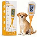 FDK 8-Second Dog & Cat Thermometer, Fast Digital Pet Rectal Thermometer with Large Backlight Screen, Fever Alarm Flexible Comfortable Soft Tip, Waterproof Veterinary Supply for Animals °C/°F