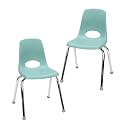 FDP 12" School Stack Chair with Ball Glides, Seafoam, 2-Pack, 15411-SF