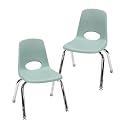 FDP 18" School Stack Chair with Swivel Glides, Seafoam, 2-Pack, 13050-SF