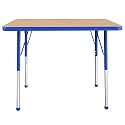 FDP 24" x 36" Rectangle Table with Ball Glide Legs - Maple/Blue