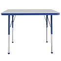 FDP 24" x 36" Rectangle Table with Ball Glide Legs - Gray/Blue, 10004-GYBL