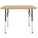 FDP 24" x 36" Rectangle Table with Ball Glide Legs - Maple/Maple/Black