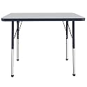 FDP 24" x 36" Rectangle Table with Ball Glide Legs - Gray/Navy, 10004-GYNV