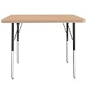 FDP 24" x 36" Rectangle Table with Swivel Glide Legs - Maple/Maple/Black