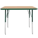FDP 24" x 36" Rectangle Table with Swivel Glide Legs - Maple/Green