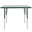 FDP 24" x 36" Rectangle Table with Swivel Glide Legs - Gray/Green