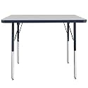 FDP 24" x 36" Rectangle Table with Swivel Glide Legs - Gray/Navy