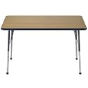 FDP 30" x 48" Rectangle Table with Ball Glide Legs - Pasadena Oak/Navy
