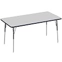 FDP 30" x 60" Rectangle Table with Swivel Glide Legs - Gray/Navy