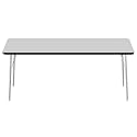 FDP 30" x 72" Rectangle Table with Swivel Glide Legs - Gray/Black/Silver