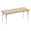 FDP 30" x 72" Rectangle Table with Ball Glide Legs - Maple/Navy