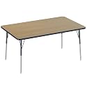 FDP 36" x 60" Rectangle Table with Swivel Glide Legs - Pasadena Oak/Navy