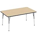 FDP 36" x 60" Rectangle Table with Ball Glide Legs - Maple/Navy