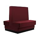 FDP Pro Series Double-Sided Restaurant Booth - Burgundy, 15427-BY